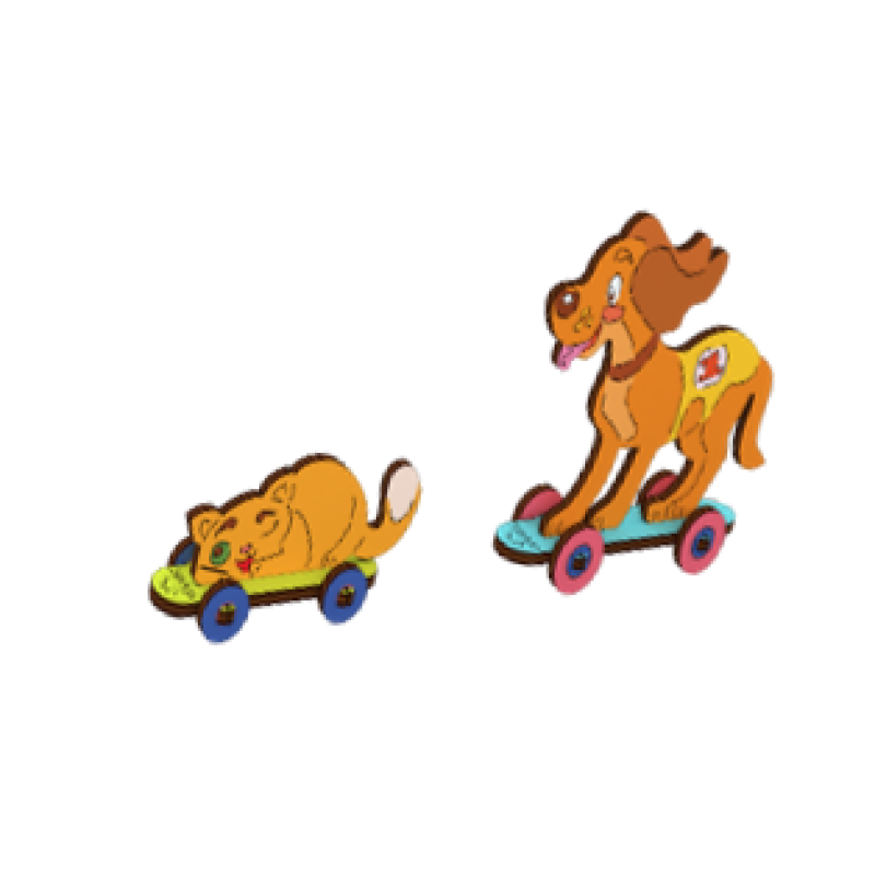 UGears Kids Kleuren model Kitten & Pup (80012)